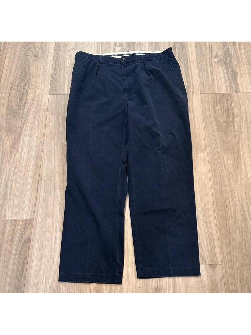 Vintage Polo Ralph Lauren Navy Blue Pleated Chino Pants - Fits 38x32!
